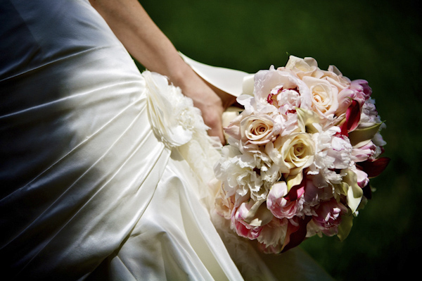 soft pink and ivory bridal bouquet - wedding photo by top Atlanta-based wedding photographer Scott Hopkins Photography